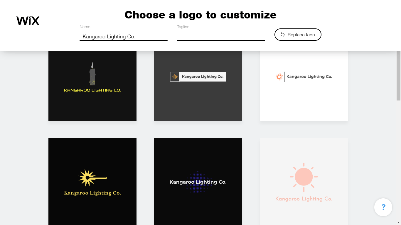 Wix Logo Maker screenshot - logo templates