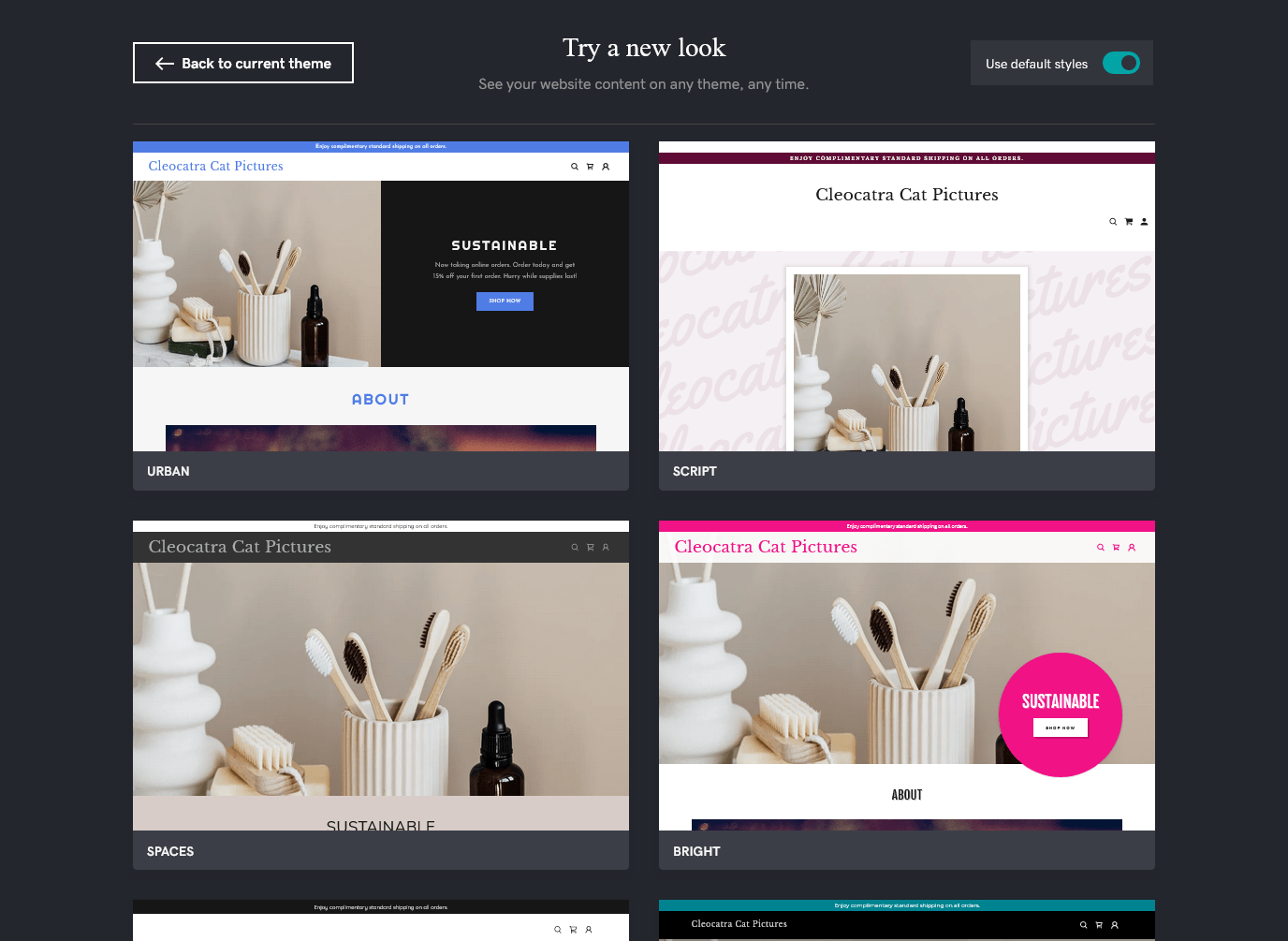 GoDaddy Website Builder templates
