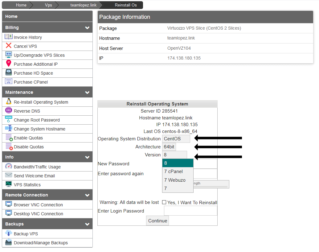 The OS switcher UI