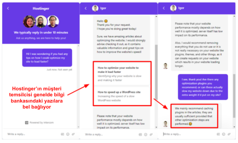 My less-than-helpful live chat with Hostinger support