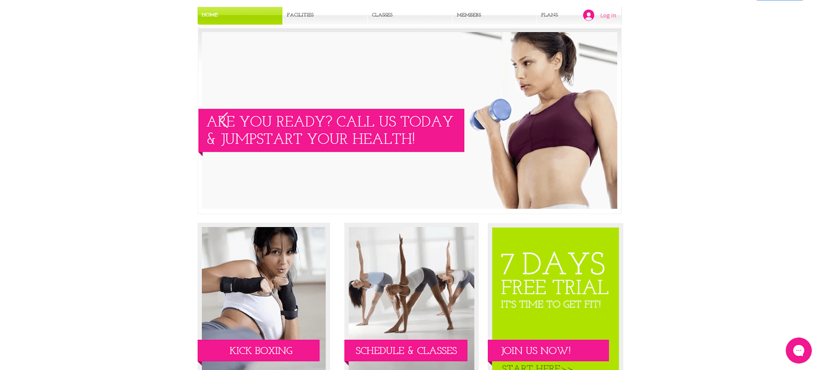 Wix gym template