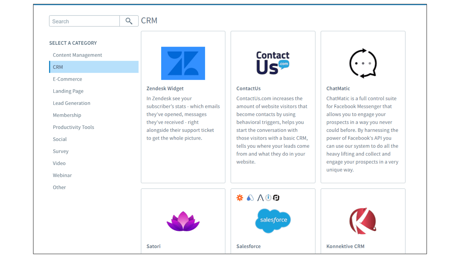 AWeber integrations.