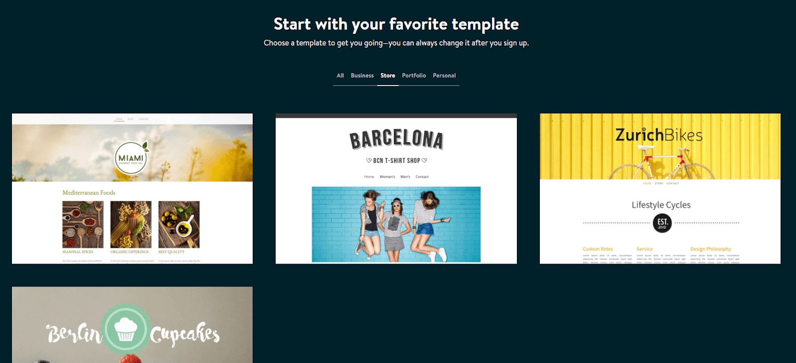 Jimdo store templates