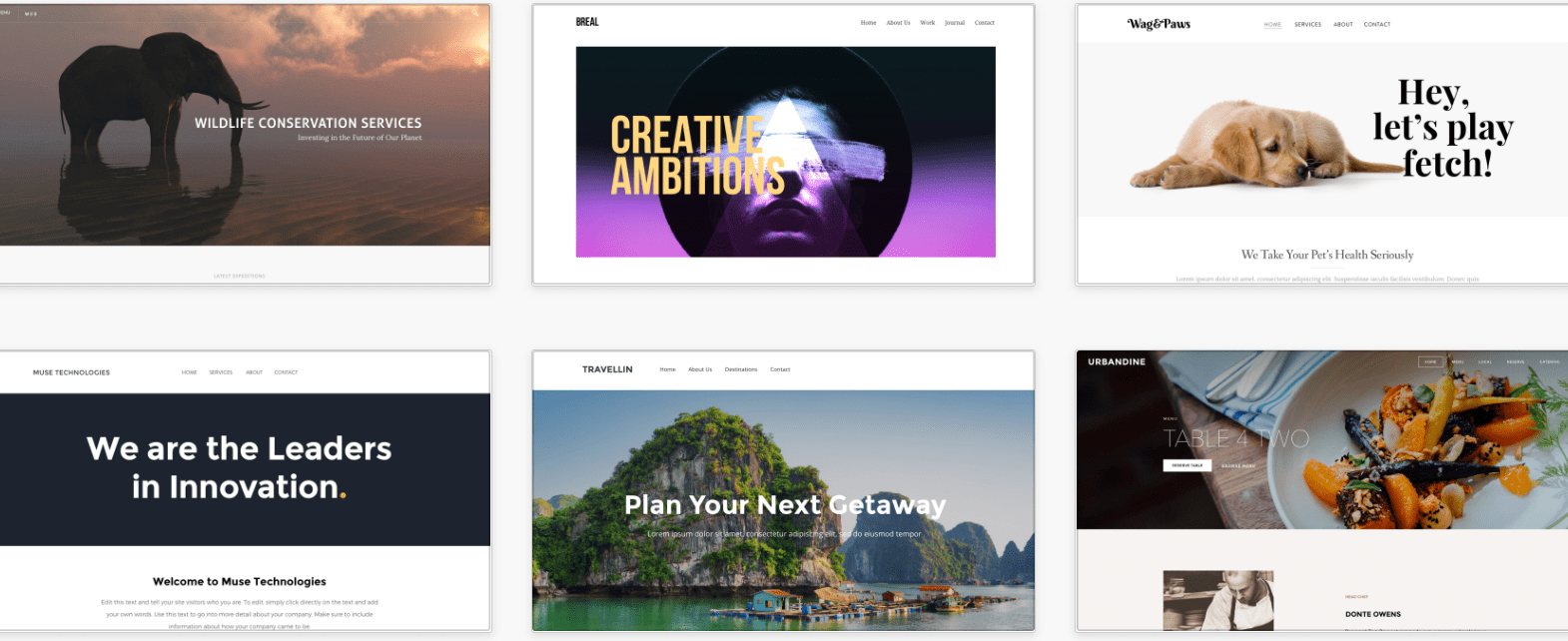 Weebly business templates