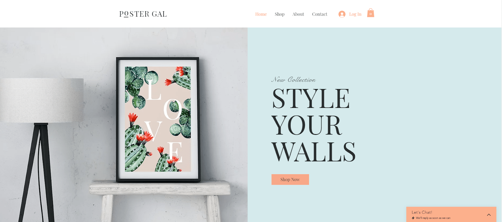 Wix Poster Shop Template