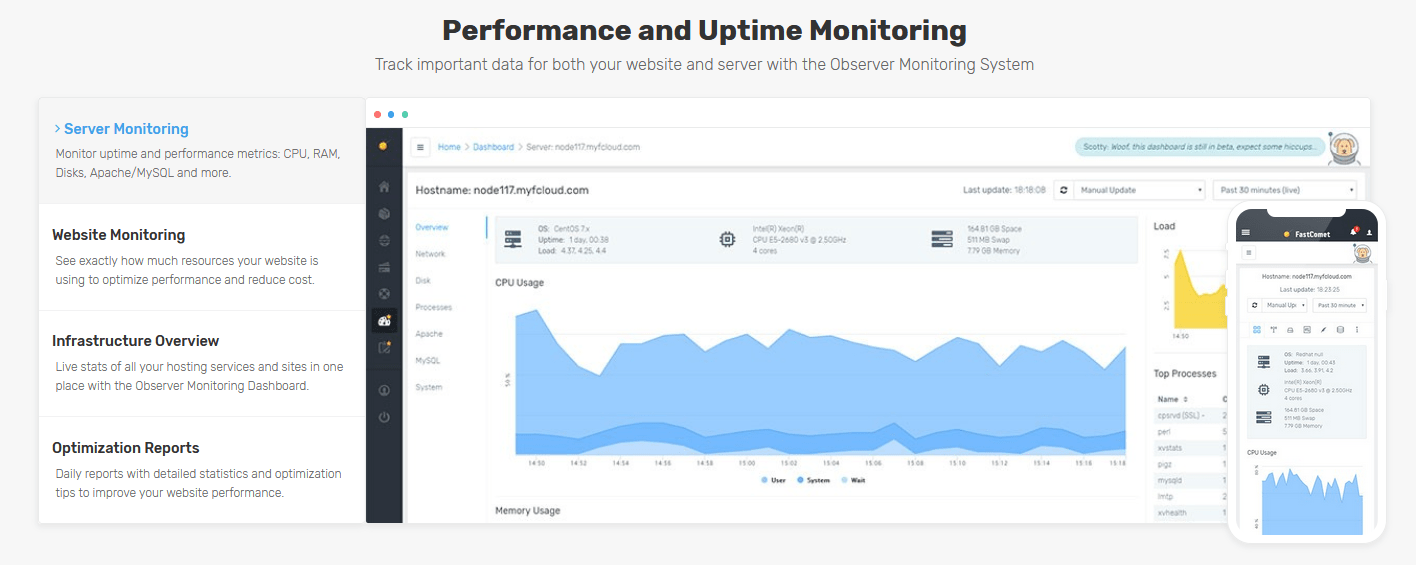 FastComet web hosting