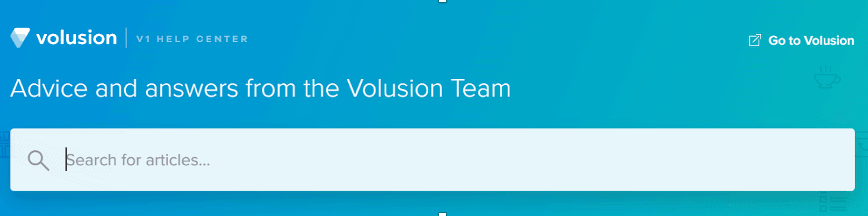 Volusion help center