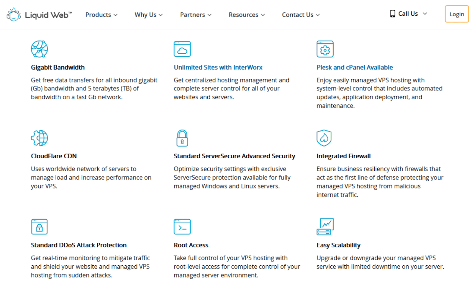 Liquid Web - managed VPS features