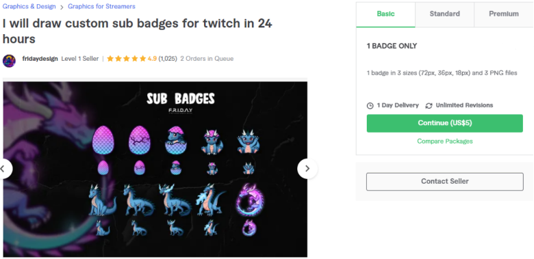 How I Create PIXEL ART Twitch Sub Badges 