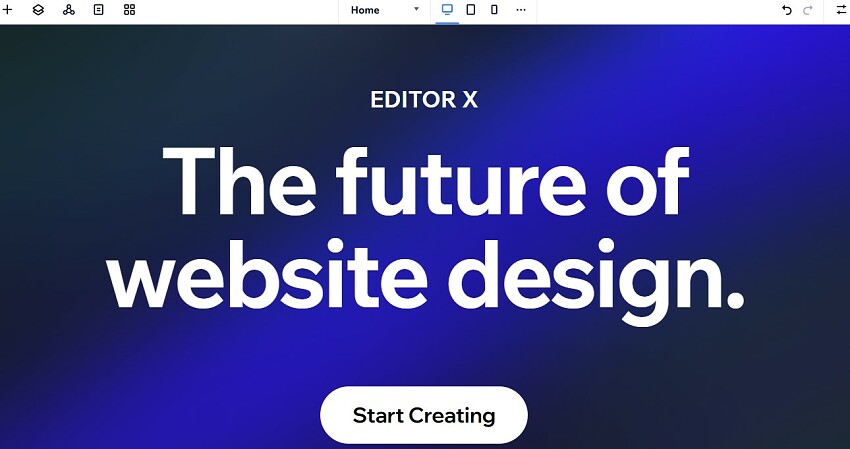 Editor X Landing Page