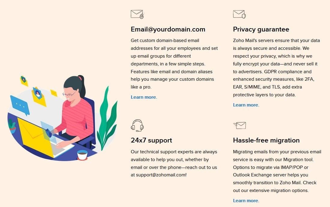 Zoho Mail - Free email features