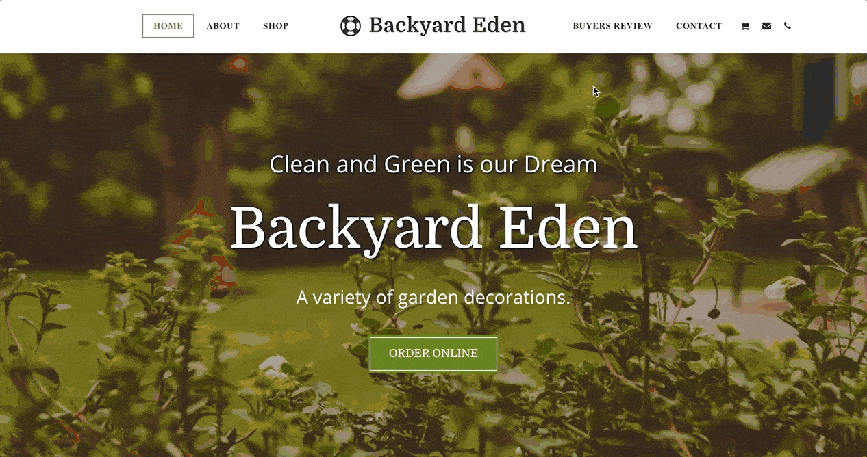 SITE123 - Backyard Eden