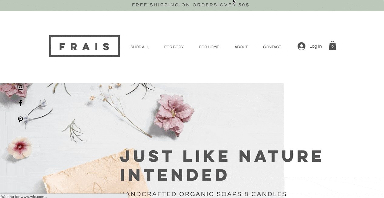Wix - Natural Soap & Candle Store
