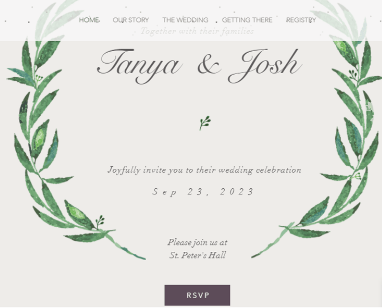 Wix Elegant Wedding Invitation Template