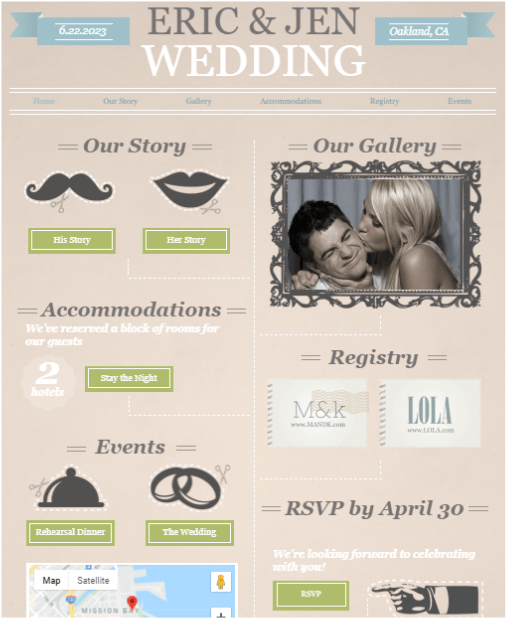 Wix Funky Engagement Template