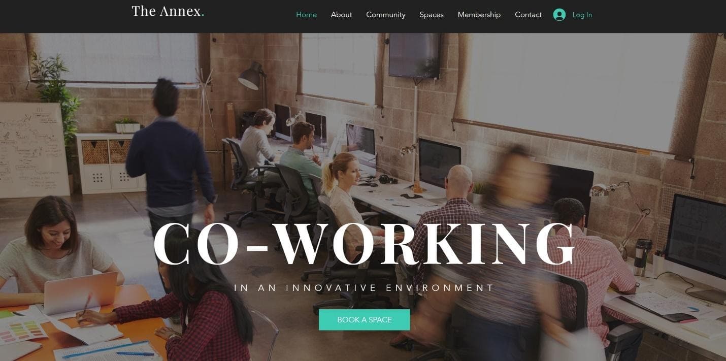 Wix Co-Working website template