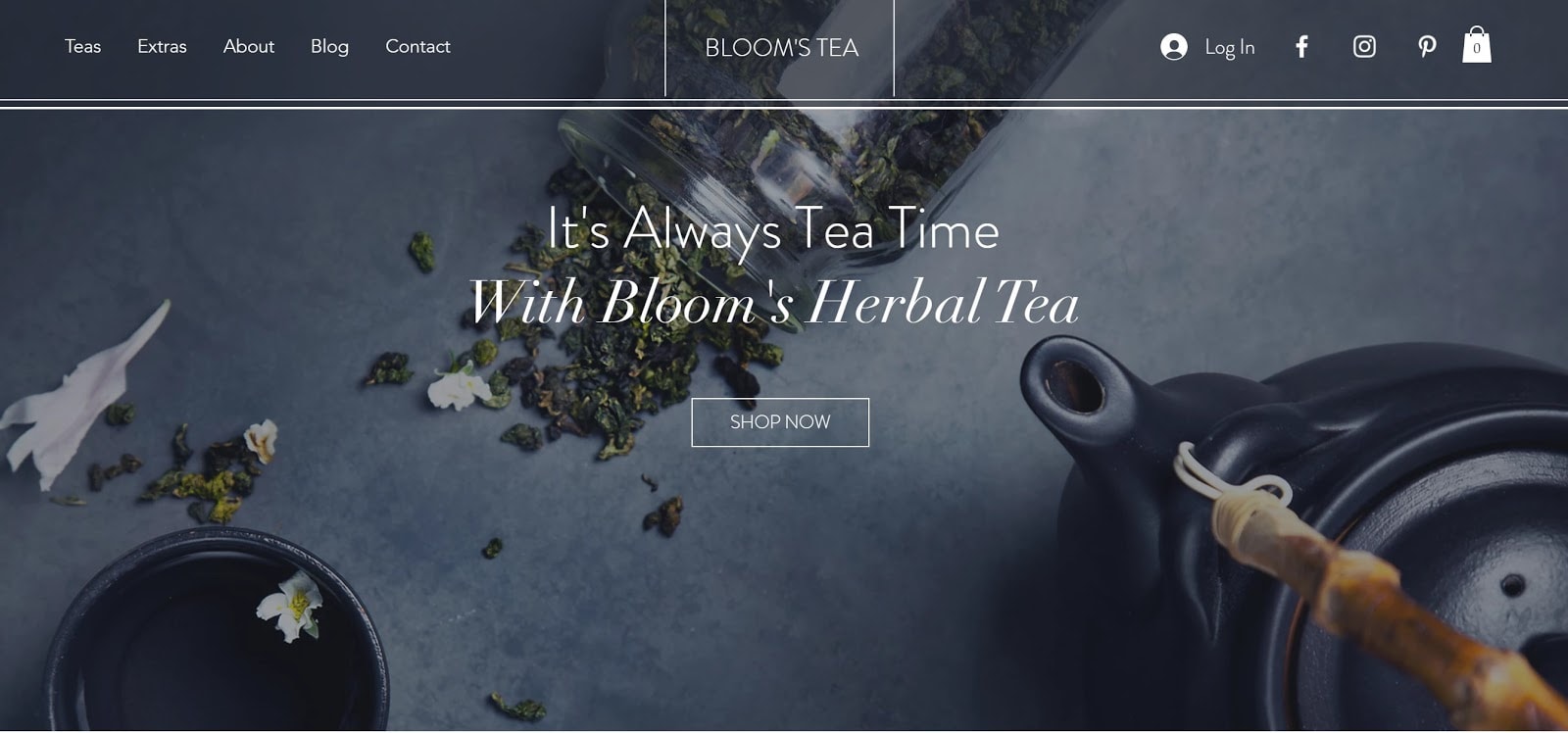 Wix Tea Shop website template