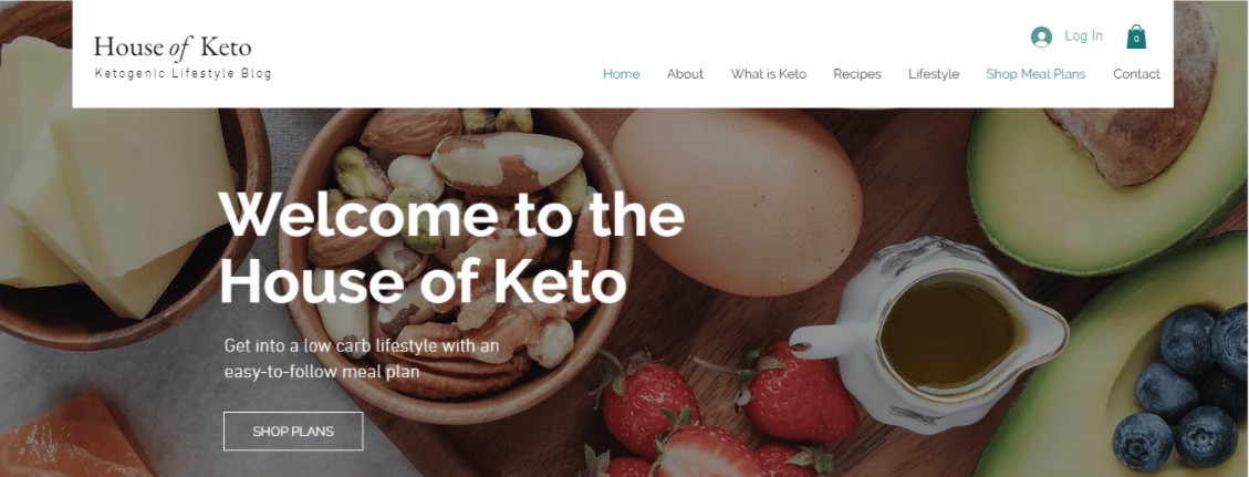 Wix House of Keto Template