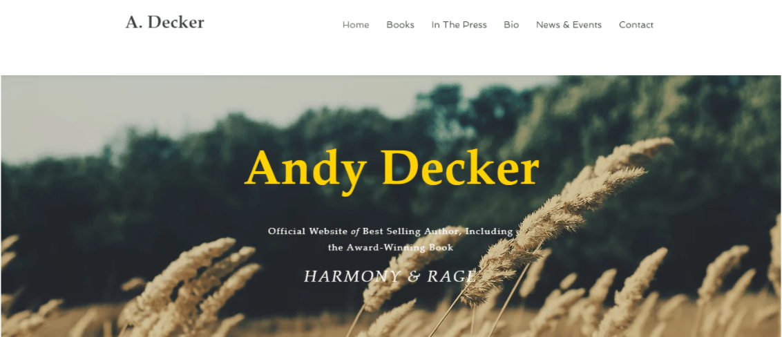 Wix Andy Decker Template