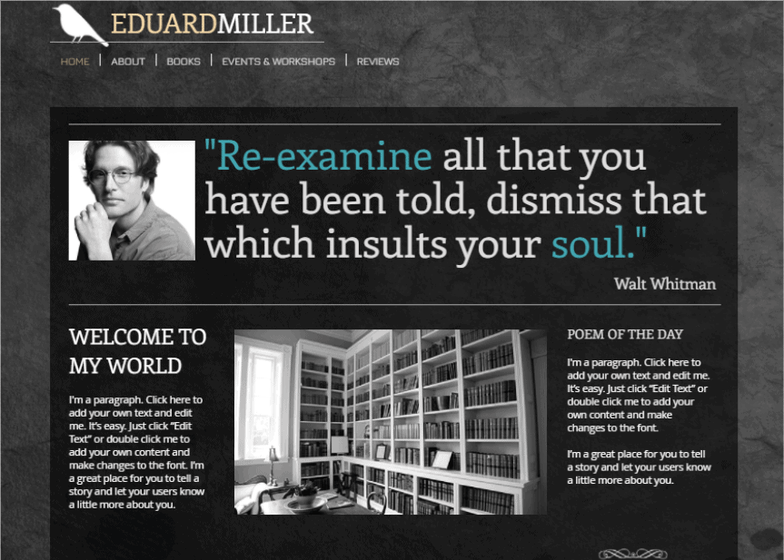 Wix Eduard Miller Template