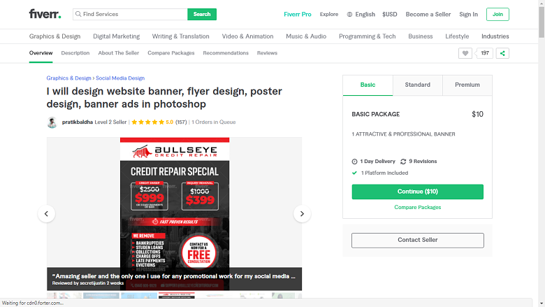 Fiverr screenshot - pratikbaldha photoshop designer gig