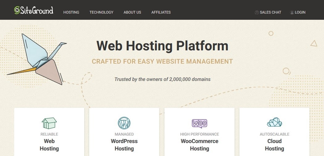 SiteGround - managed WordPress hosting