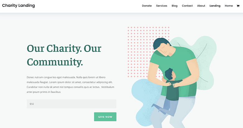 Elegant Themes WordPress theme for charity