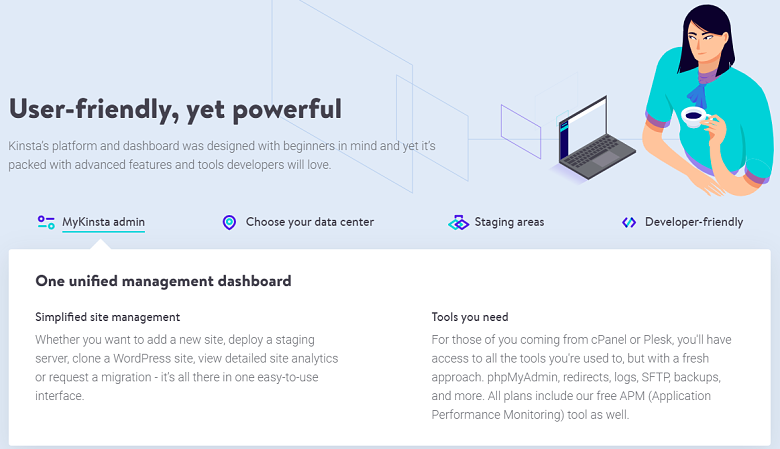 Kinsta - dashboard preview