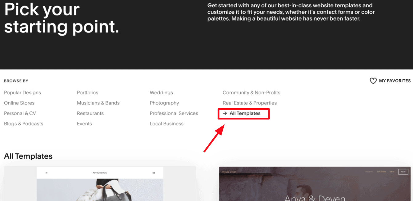 squarespace remove parallax menu for certain pages