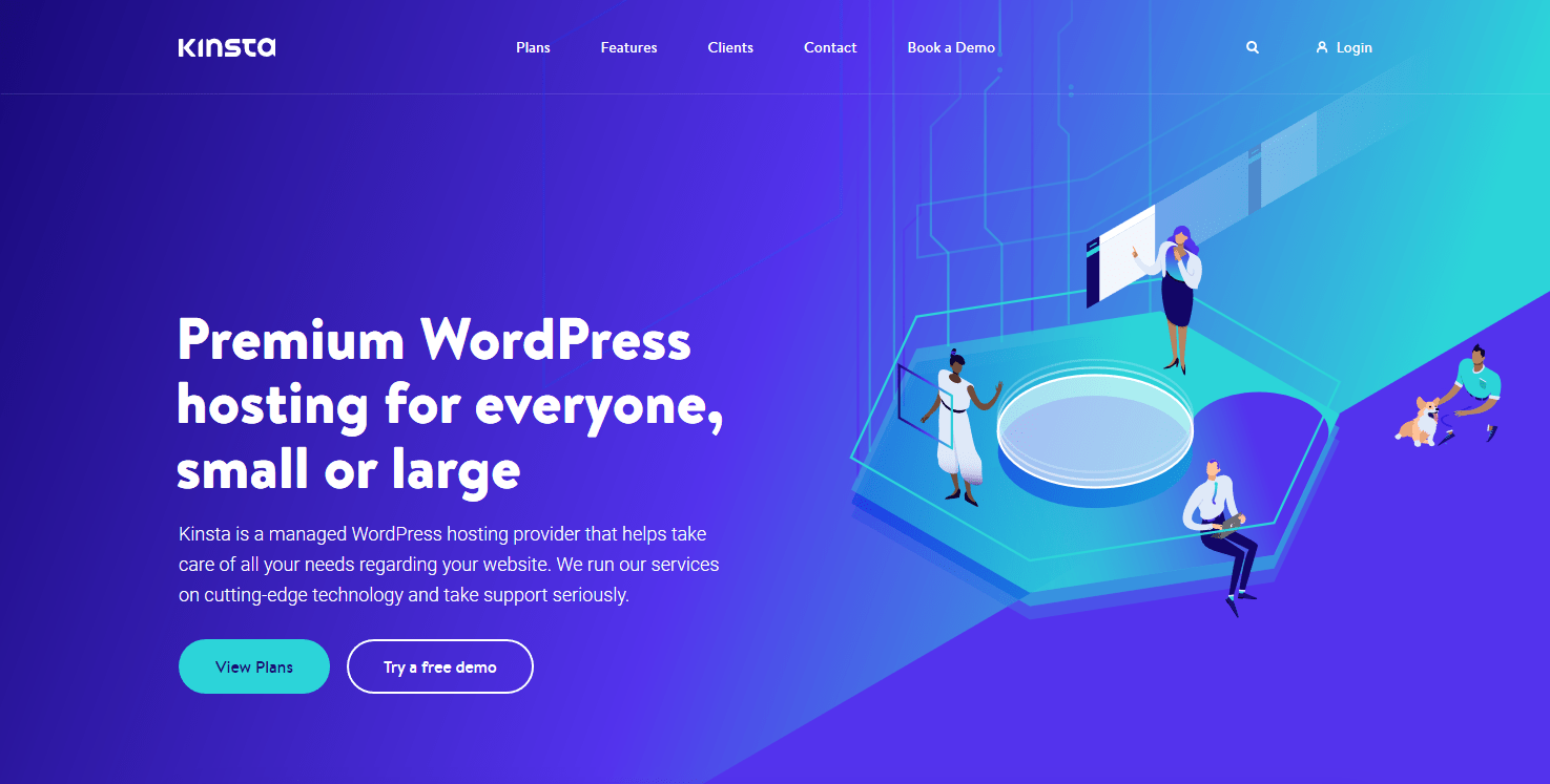 Kinsta homepage