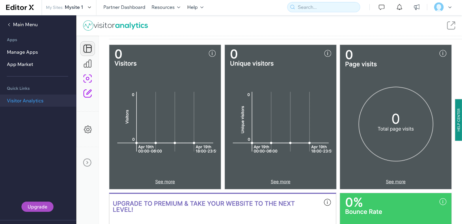 Editor X - Visitor Analytics