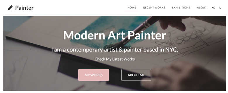 SITE123 Painter Homepage