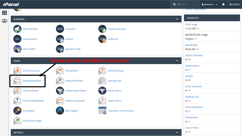 cPanel - main page 3