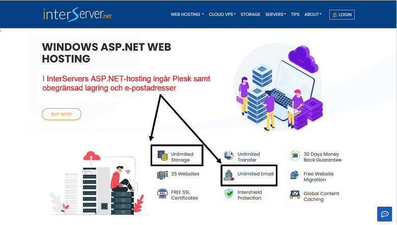 InterServer - ASP.NET hosting with Plesk