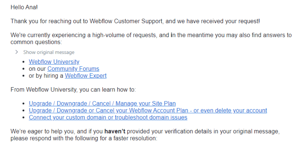 Webflow Email Support 1