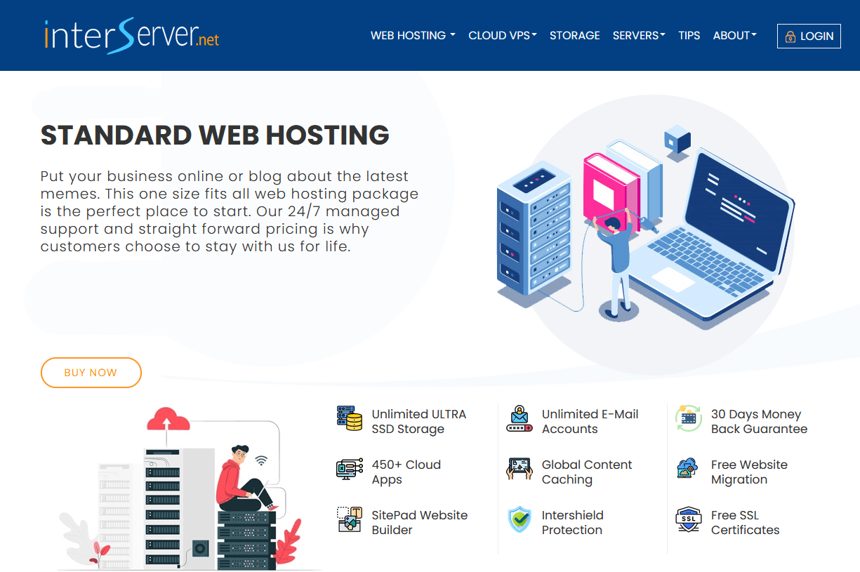 InterServer - standard web hosting