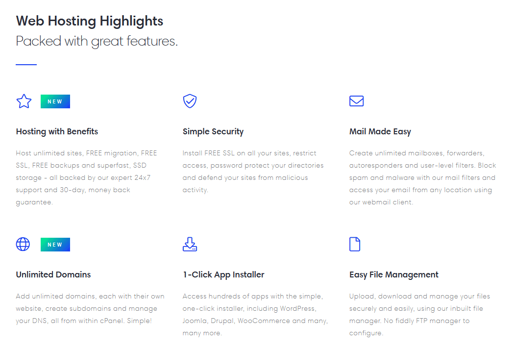 eUKhost - shared hosting features