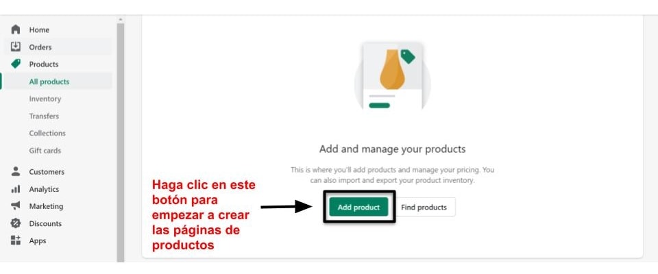Shopify add product button