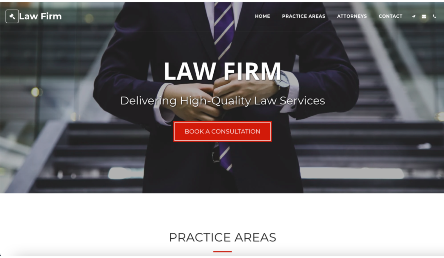 SITE123 Law Firm template homepage