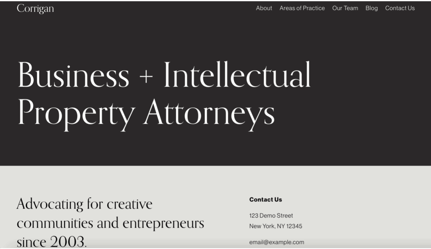 Squarespace Law Firm Template