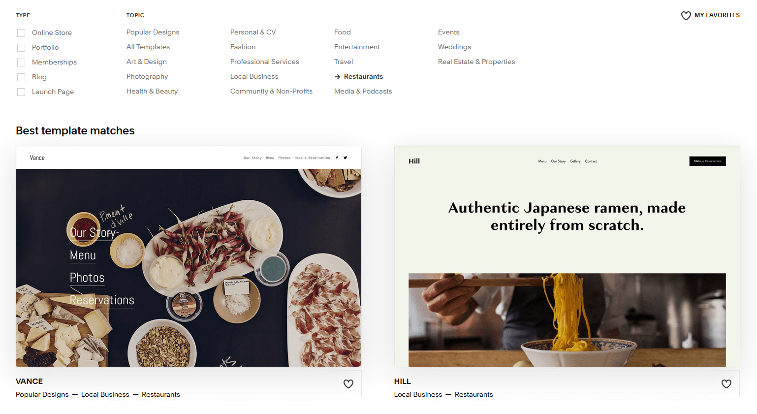 Squarespace templates