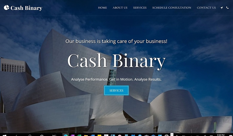 SITE123 Cash Binary template