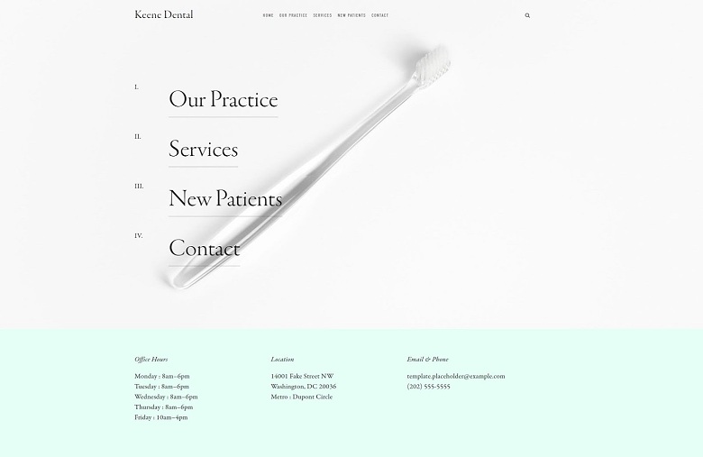 Squarespace Keene template