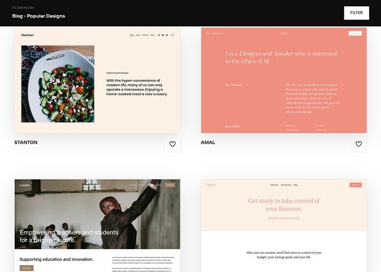 Squarespace blog templates