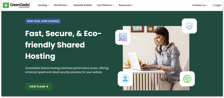 GreenGeeks Shared Hosting.