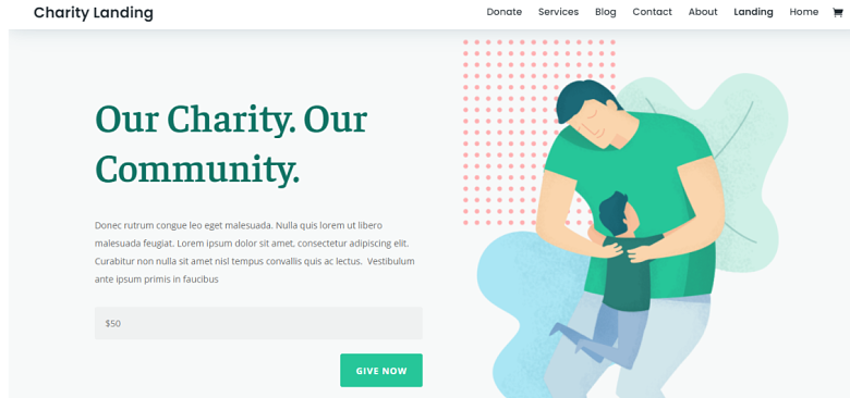 Charity Theme Homepage