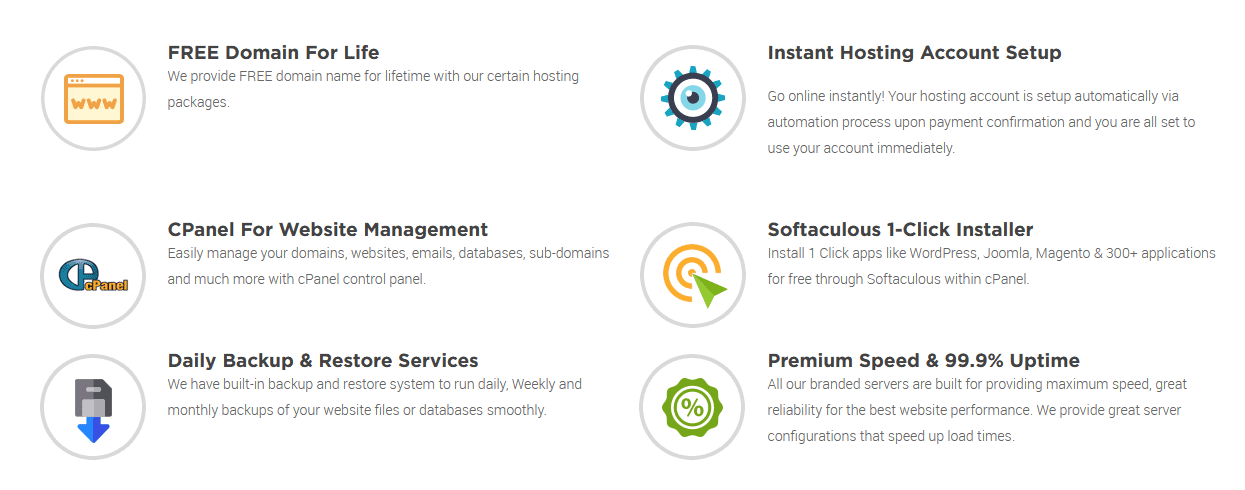 Some of HostSoch's plan features