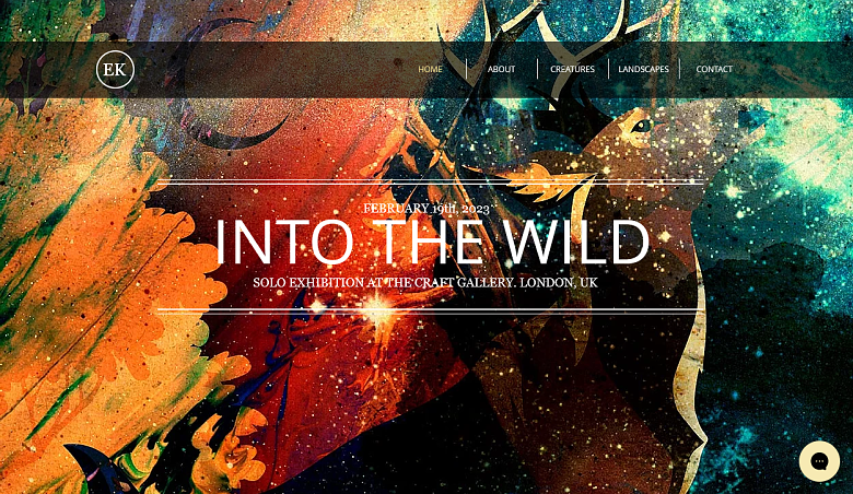 Wix Into the Wild Homepage