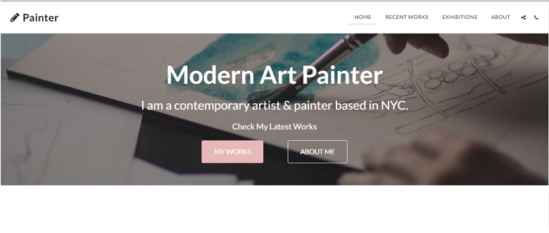 SITE123 Painter Homepage