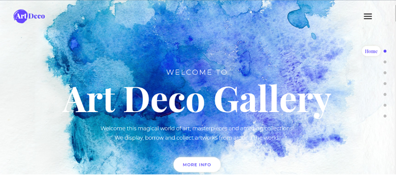 WordPress Art Deco Homepage